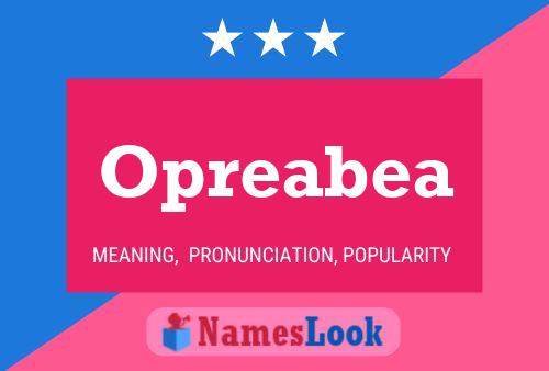 Opreabea Name Poster