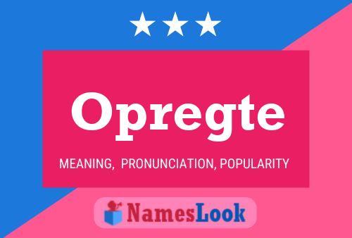 Opregte Name Poster