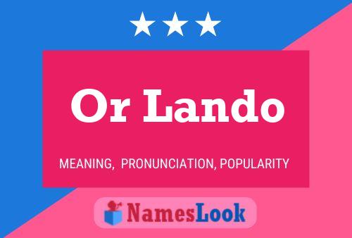 Or Lando Name Poster