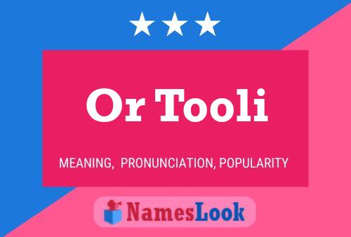 Or Tooli Name Poster