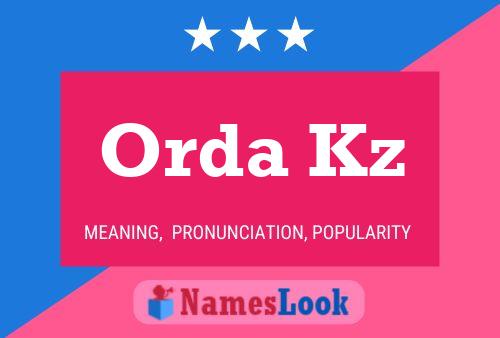 Orda Kz Name Poster