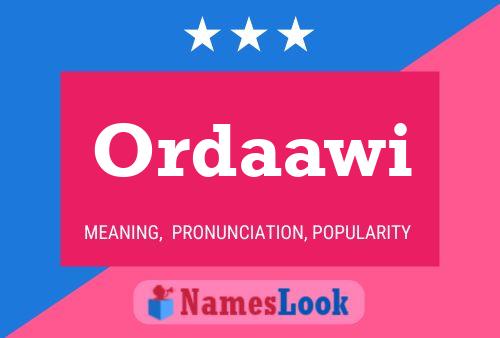 Ordaawi Name Poster