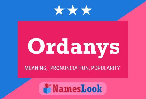 Ordanys Name Poster