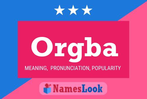 Orgba Name Poster