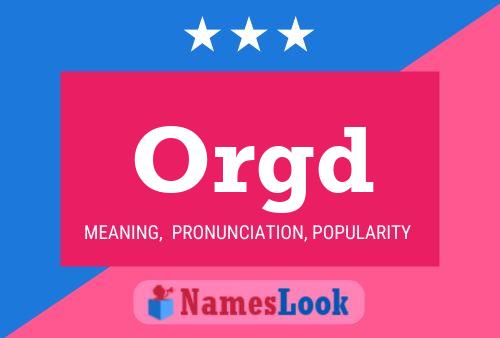 Orgd Name Poster