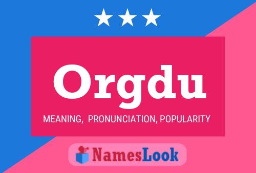 Orgdu Name Poster