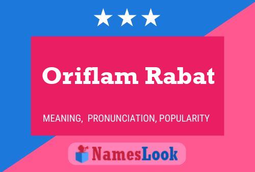 Oriflam Rabat Name Poster