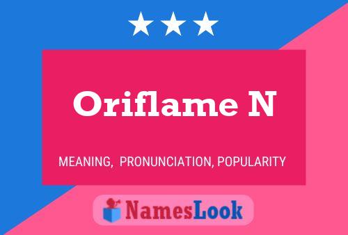 Oriflame N Name Poster