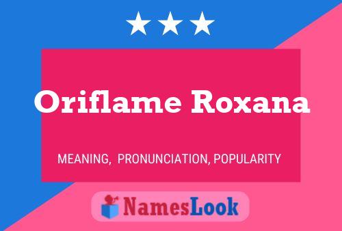 Oriflame Roxana Name Poster