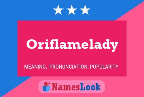 Oriflamelady Name Poster