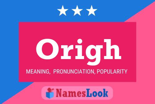 Origh Name Poster