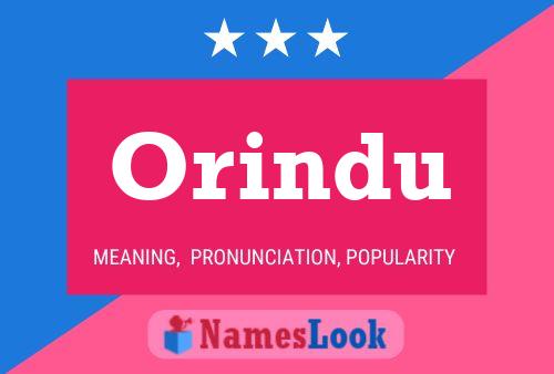 Orindu Name Poster