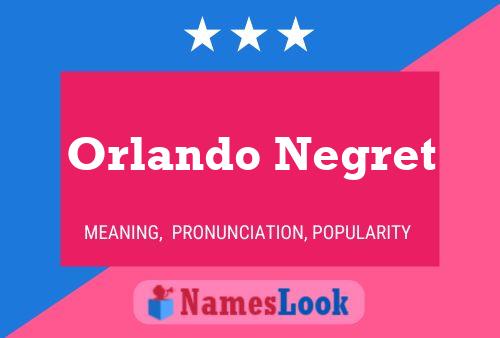 Orlando Negret Name Poster