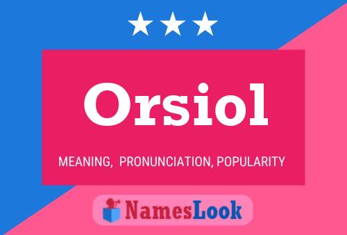 Orsiol Name Poster