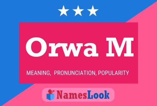 Orwa M Name Poster