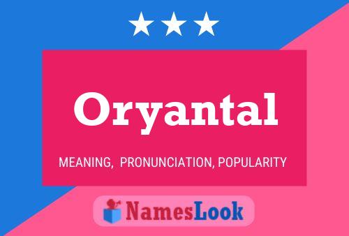 Oryantal Name Poster