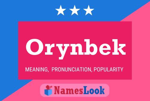 Orynbek Name Poster