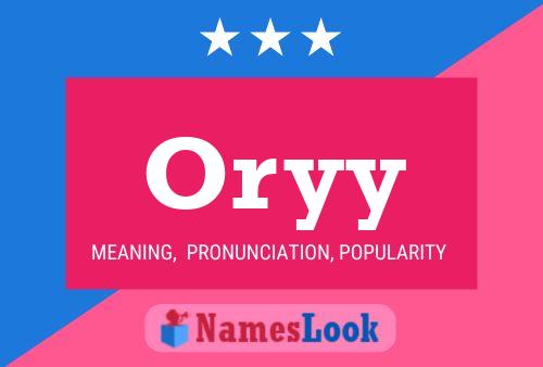 Oryy Name Poster