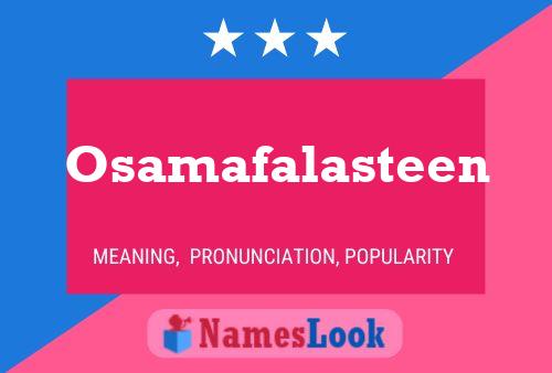 Osamafalasteen Name Poster