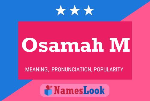 Osamah M Name Poster