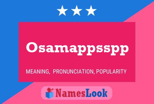 Osamappsspp Name Poster