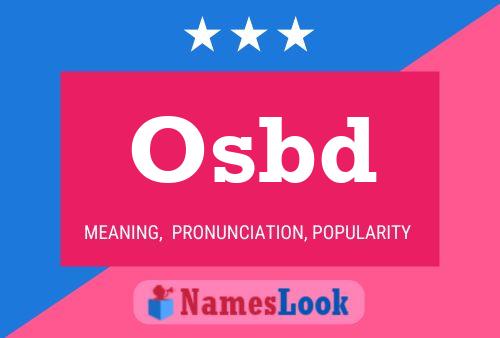 Osbd Name Poster