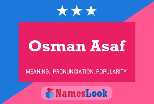 Osman Asaf Name Poster