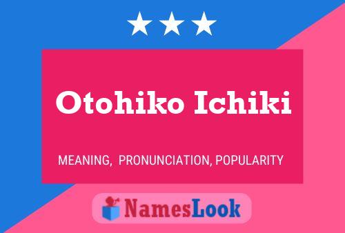 Otohiko Ichiki Name Poster