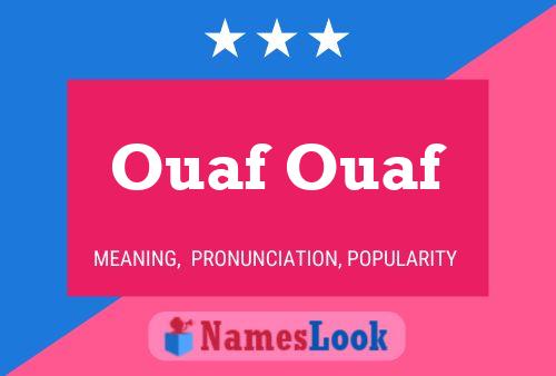 Ouaf Ouaf Name Poster