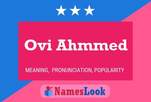 Ovi Ahmmed Name Poster