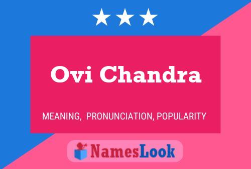 Ovi Chandra Name Poster