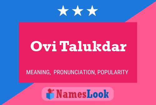 Ovi Talukdar Name Poster