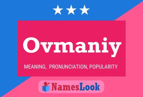 Ovmaniy Name Poster