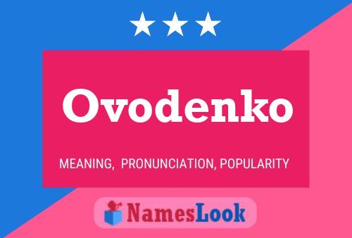 Ovodenko Name Poster