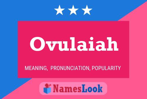 Ovulaiah Name Poster