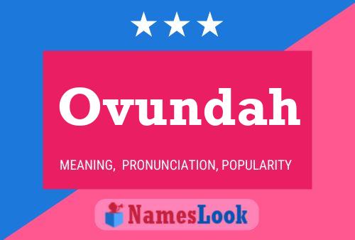 Ovundah Name Poster