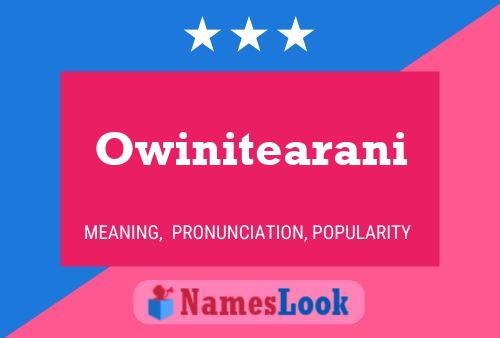 Owinitearani Name Poster