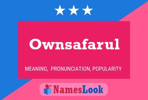 Ownsafarul Name Poster