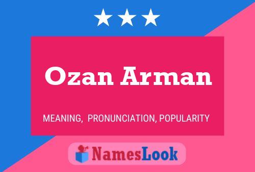 Ozan Arman Name Poster