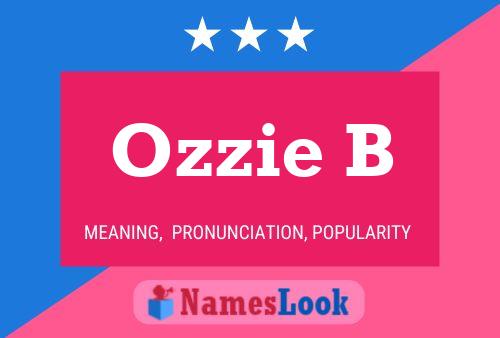 Ozzie B Name Poster