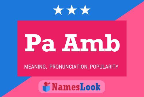 Pa Amb Name Poster