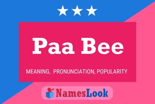 Paa Bee Name Poster