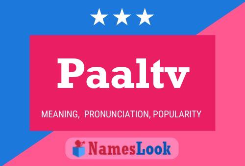 Paaltv Name Poster