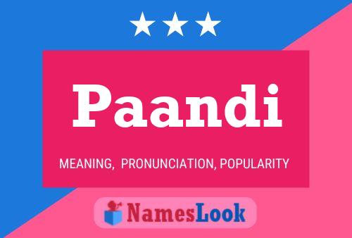 Paandi Name Poster