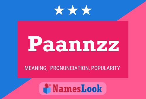 Paannzz Name Poster