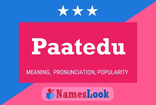 Paatedu Name Poster