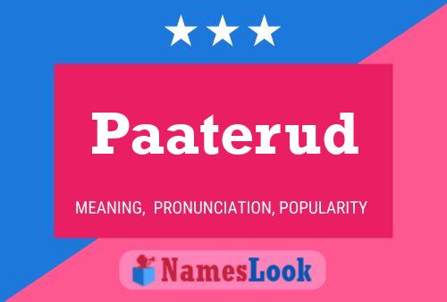 Paaterud Name Poster