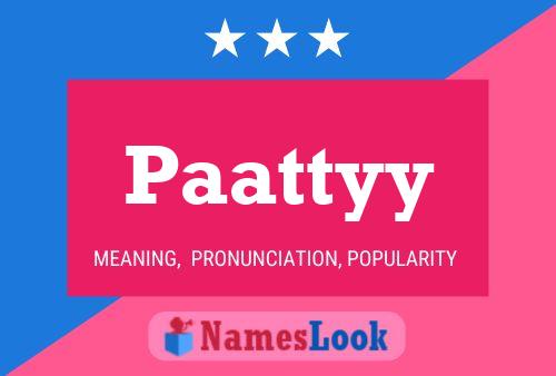 Paattyy Name Poster