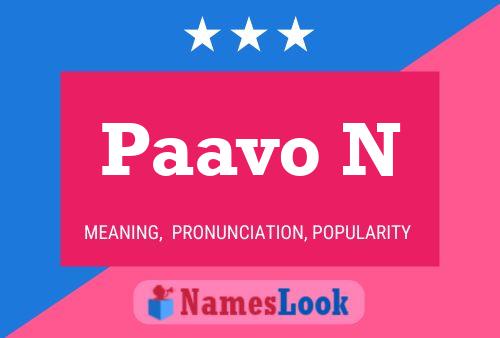 Paavo N Name Poster