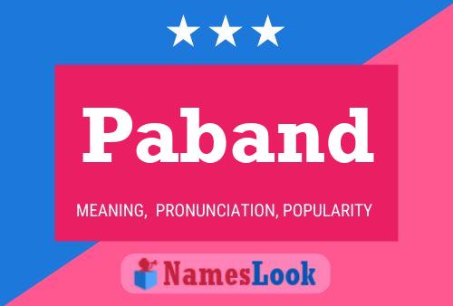 Paband Name Poster